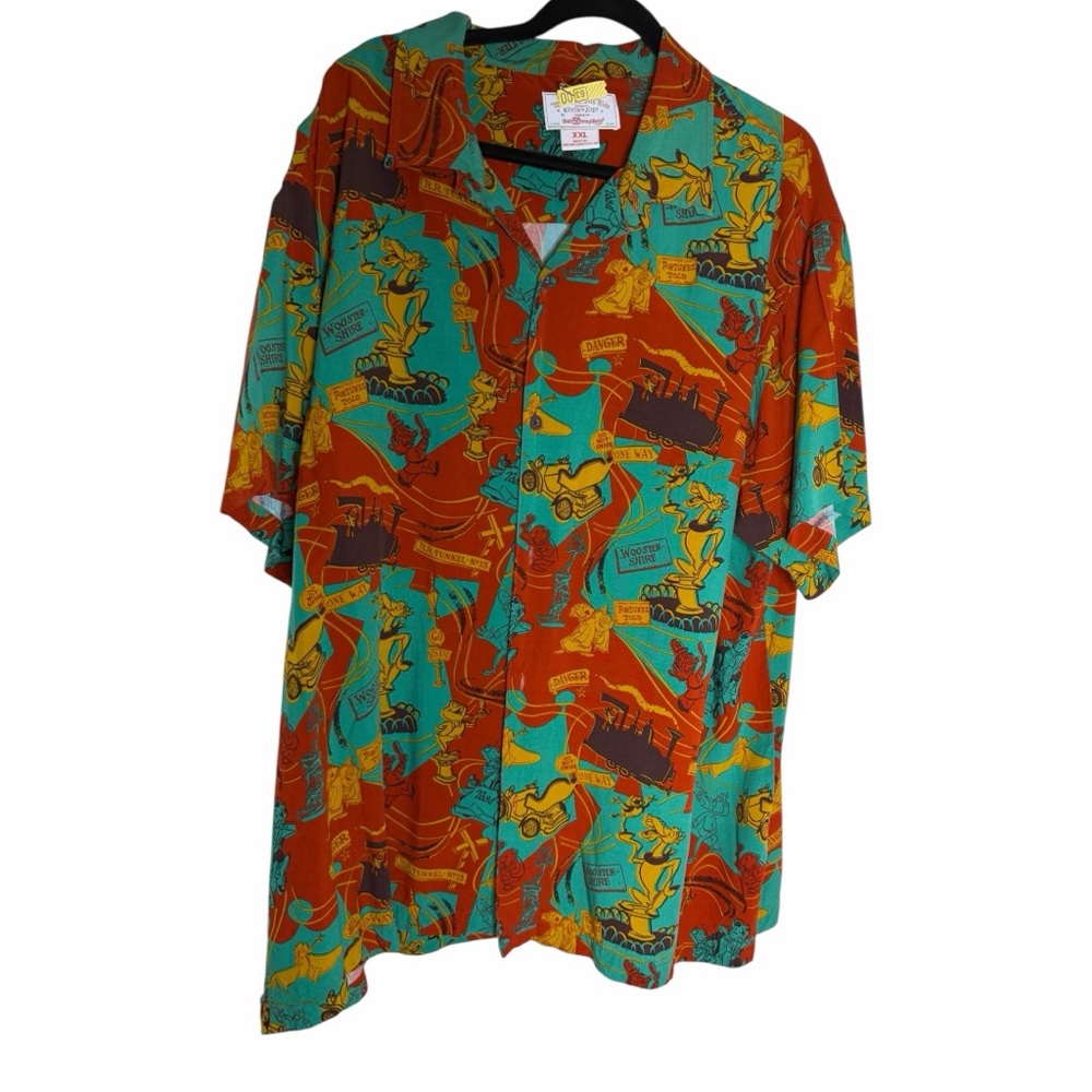 2022 WALT DISNEY WORLD MR TOAD'S WILD RIDE 50TH ANNIVERSARY 2XL XXL CAMP SHIRT